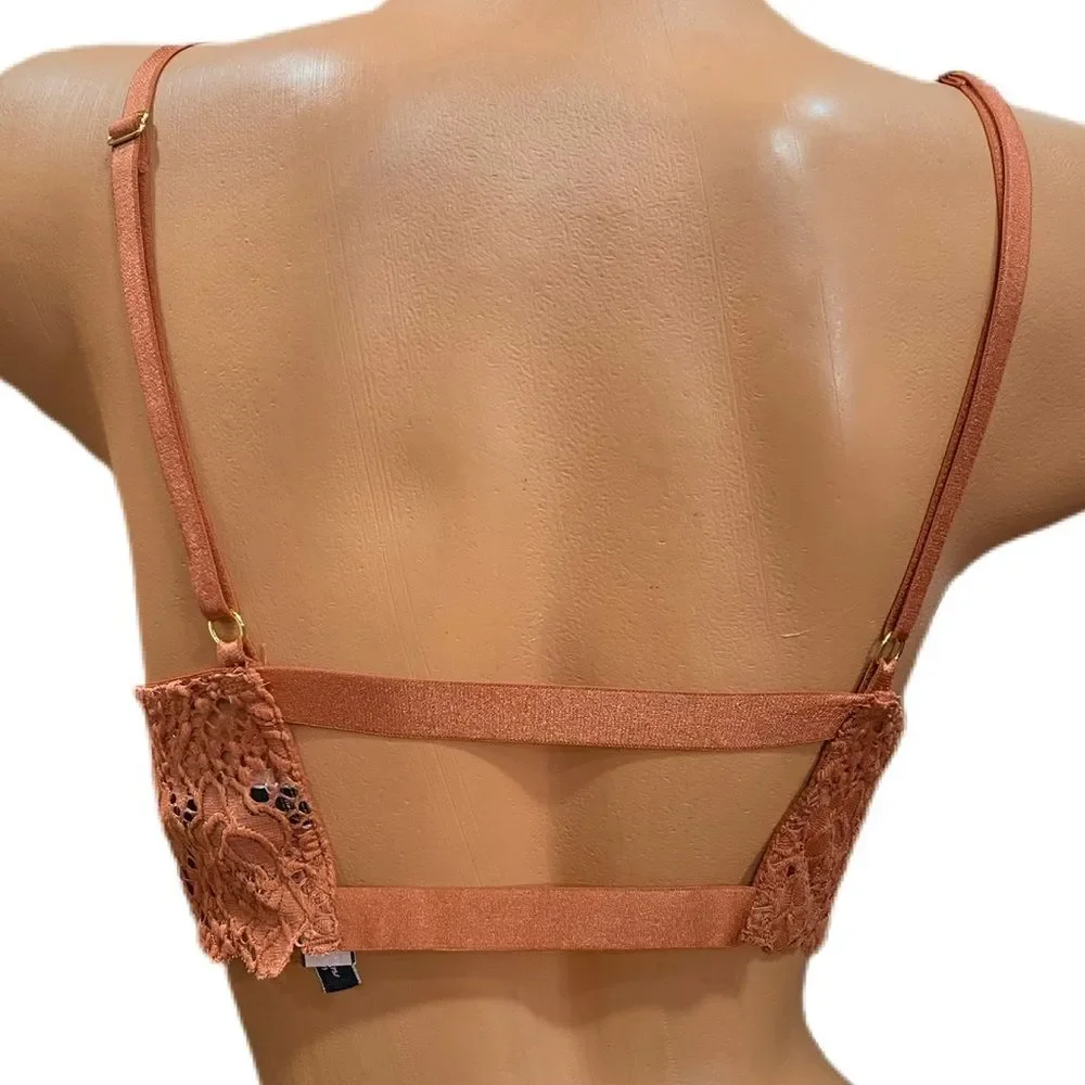 Victoria’s Secret Very sexy floral Lace Unlined bralette bra clay Medium